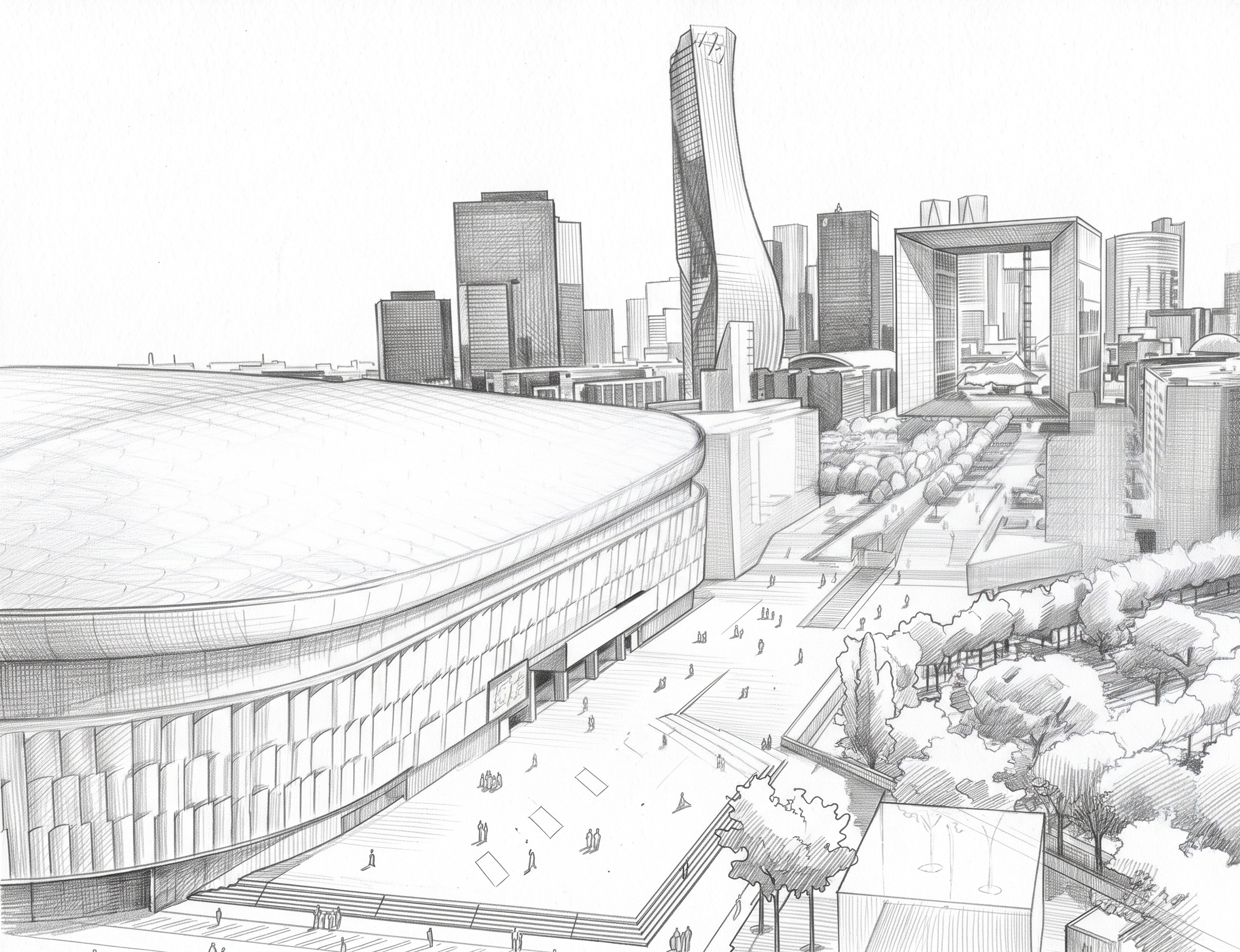 Étude VRD de l'esplanade de la U Arena à La Défense (92)